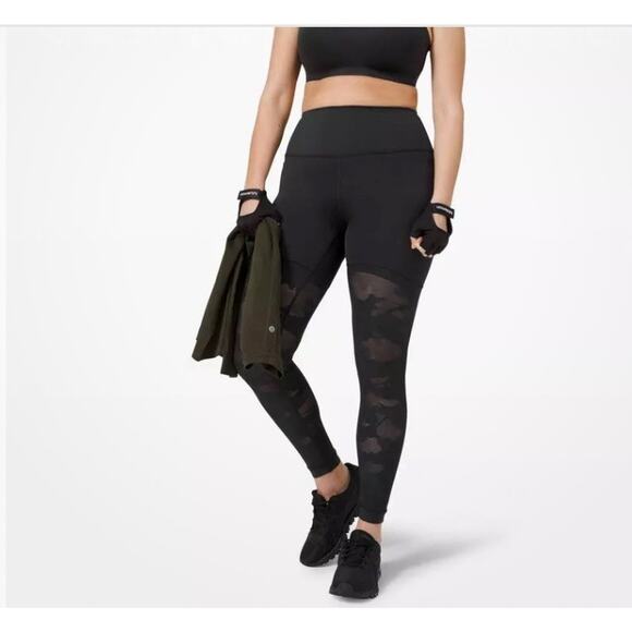 Lululemon Pants - Lululemon Womens Size 4 Sheer Will High-Rise Tight 28" Pulse Black